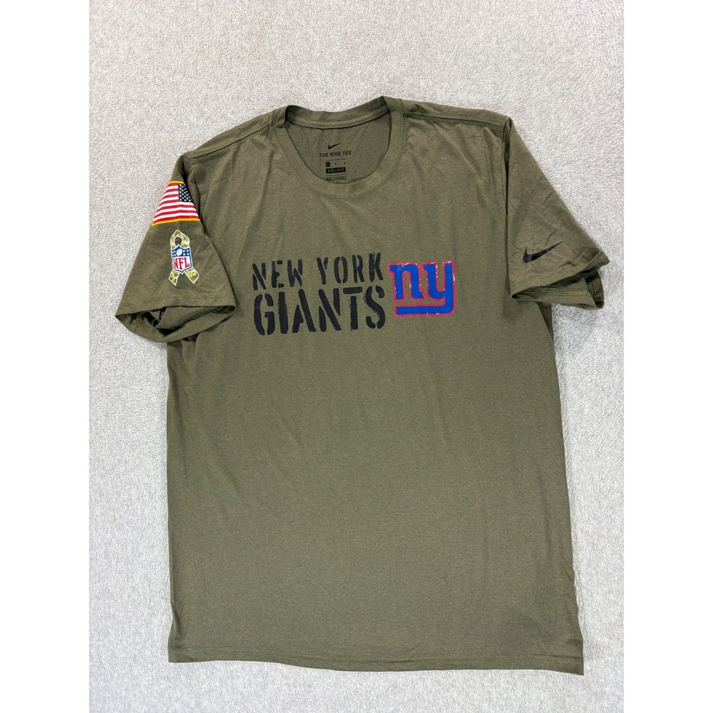 New York Giants USA Flag Screened Logo Football Shirt (Men's Large) Green